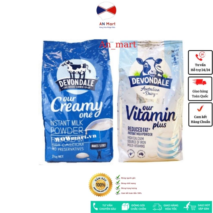 Sữa Tươi Dạng Bột Devondale Our Vitamin Plus Nhập Khẩu Úc Date Xa An Mart