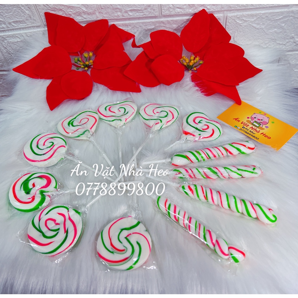 kẹo mút đường hàng công ty Việt Nam que 50g ( trái tim , xoắn tròn , xoắn dài )