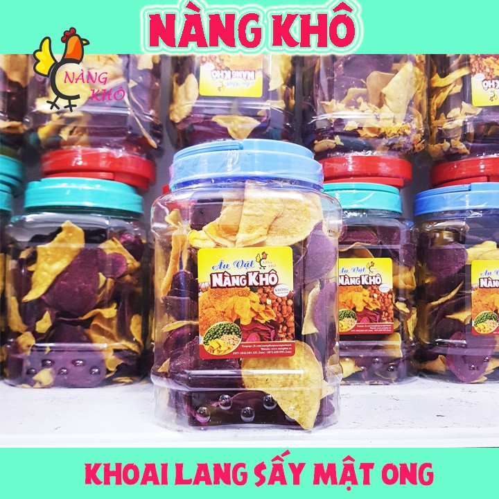 Khoai lang sấy giòn tẩm mật ong 500g  (hàng loại 1 nguyên miếng - trái cây sấy) | Nàng Khô