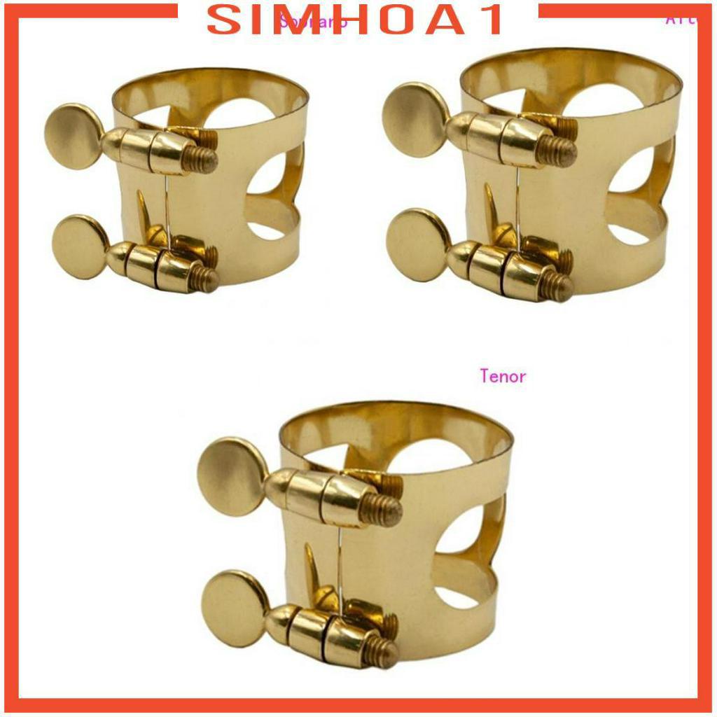 1 Piece Metal Ligature Clip Clamp for Saxophone Mouthpiece Golden Soprano