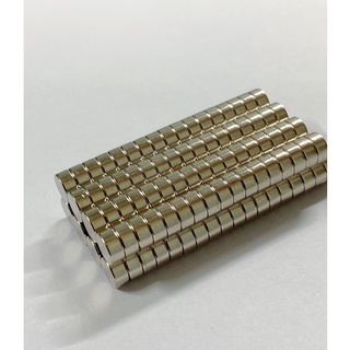 Nam châm trắng đất hiếm 6x3mm lực từ cực mạnh