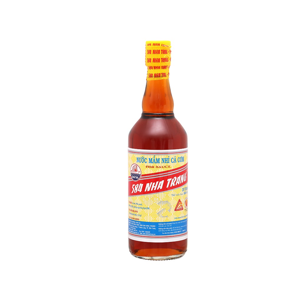 Nước mắm nhĩ cá cơm 584 Nha Trang 25 độ đạm chai 500ml