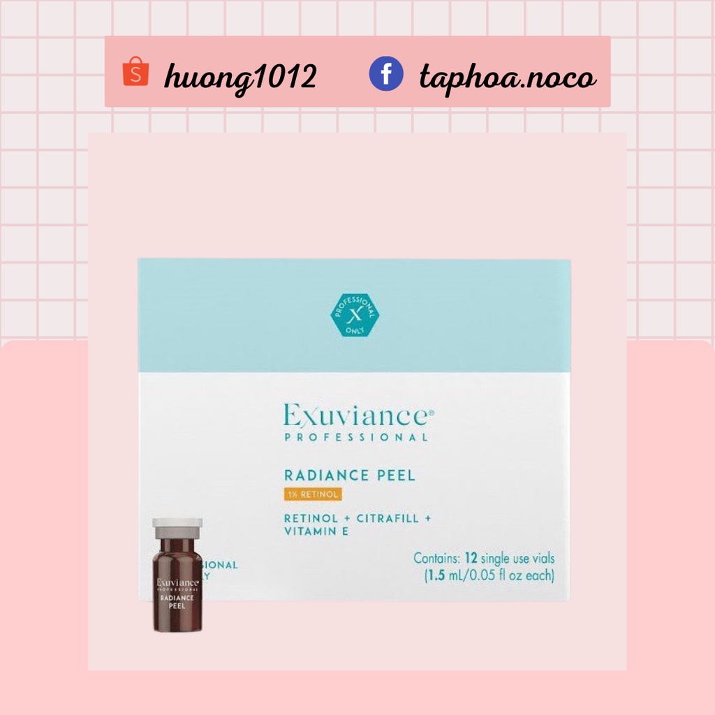 Peel da Exuviance Radiance Peel 1% Retinol 1,5ml và Neostrata Retinol Peel