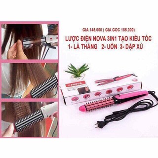 Máy làm tóc Nova 3 trong 1 (Là tóc, Dập xù, Tạo xoăn)