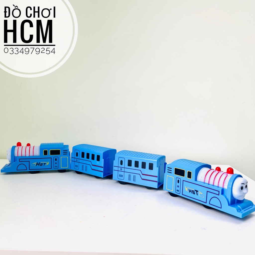 Đồ chơi đường tàu thomas, tàu điện ngầm có đèn nhạc, tự quay đầu dành cho bé thích mô hình xe