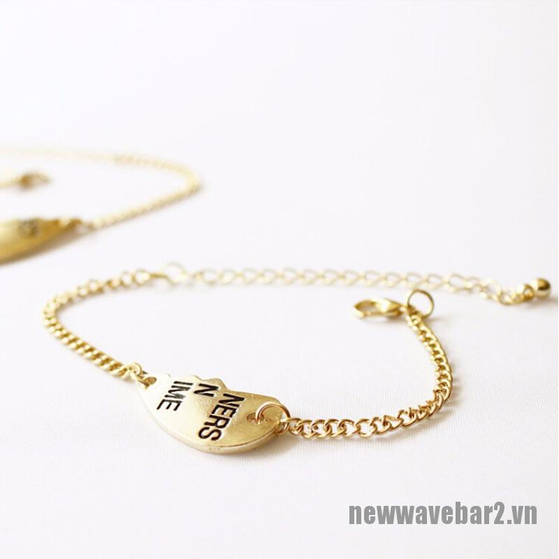 Set 2 Mặt Dây Chuyền Hình Trái Tim Khắc Chữ Best Friends