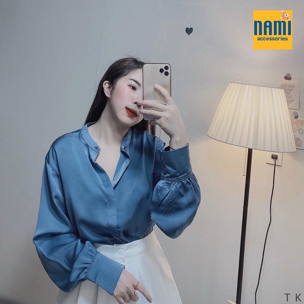 ( HÀNG CHUẨN ĐẸP ) Áo Sơmi Trụ Tay Dài Xinh Xắn Dễ Mặc Mát Mẻ Quanh Năm Phối Đồ Vô Tư - ATNU035