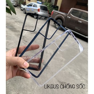 Ốp lưng LikGus trong viền màu cho Samsung S21 Plus,  viền màu dẻo chống sốc không ố màu ( Siêu đẹp )