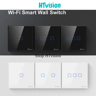 Công tắc wifi hình vuông cảm ứng âm tường thông minh Sonoff TX T2EU T3EU 1 2 3 Kênh