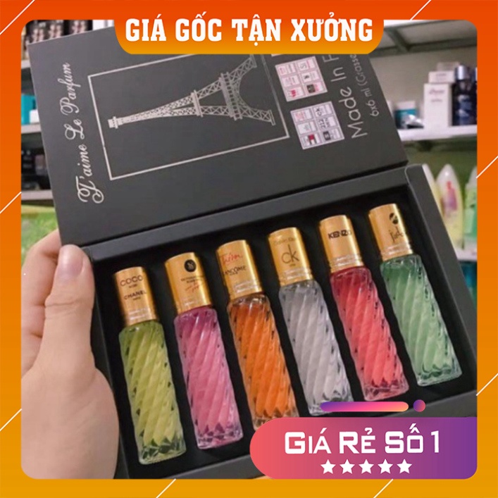 Nước hoa ❤️𝑭𝒓𝒆𝒆𝒔𝒉𝒊𝒑❤️ Bộ 6 chai nước hoa lăn Pháp cao cấp