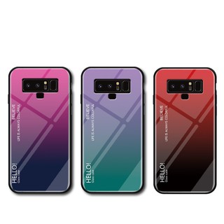 Tempered Glass Case For Samsung Galaxy Note 9 Luxury Gradient Back Cover