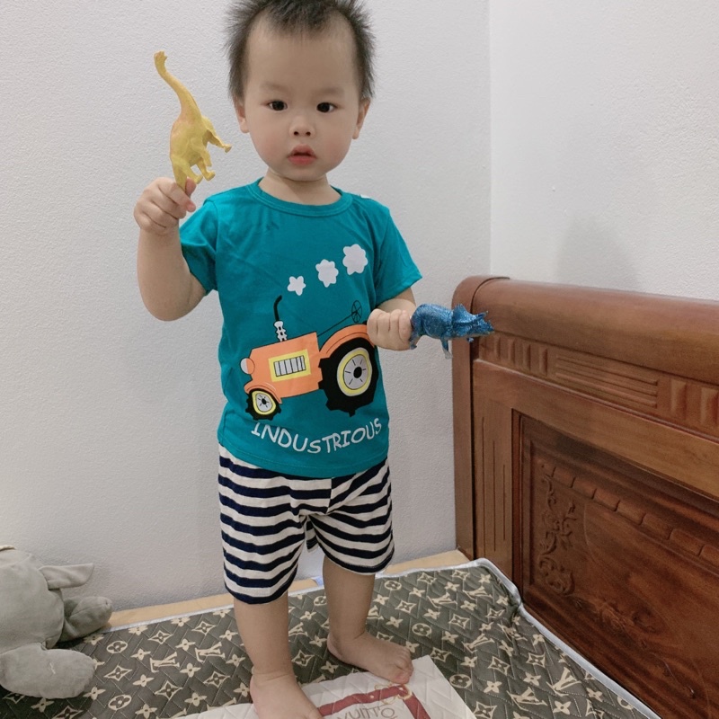 [0-5 tuổi] B5119 Combo 5 bộ bé trai cotton cho bé từ 6-18kg