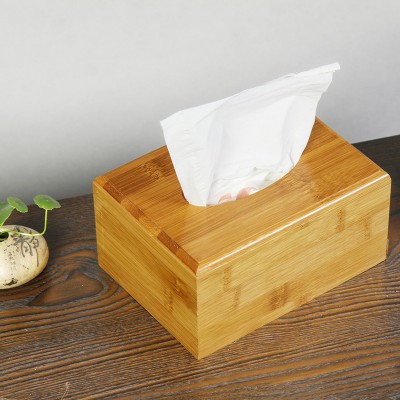 ET✨ Towel Paper Simple Storage Box Fashion Bamboo Living Room Tray Car Trays