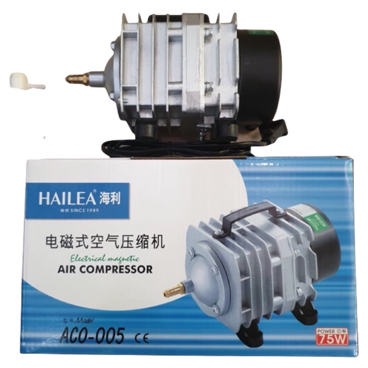 Máy sủi điện Hailea Aco 005 công suất 75w, 85w tạo oxy cho bể cá cảnh,công suất lớn, chạy êm, tiết k