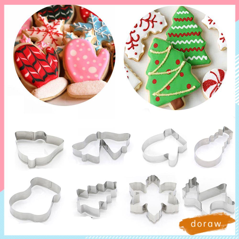 Set 1/2 khuôn làm bánh quy bằng thép không gỉ chủ đề giáng sinh
