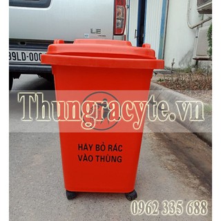 Thùng rác công cộng 60 lít bánh xe