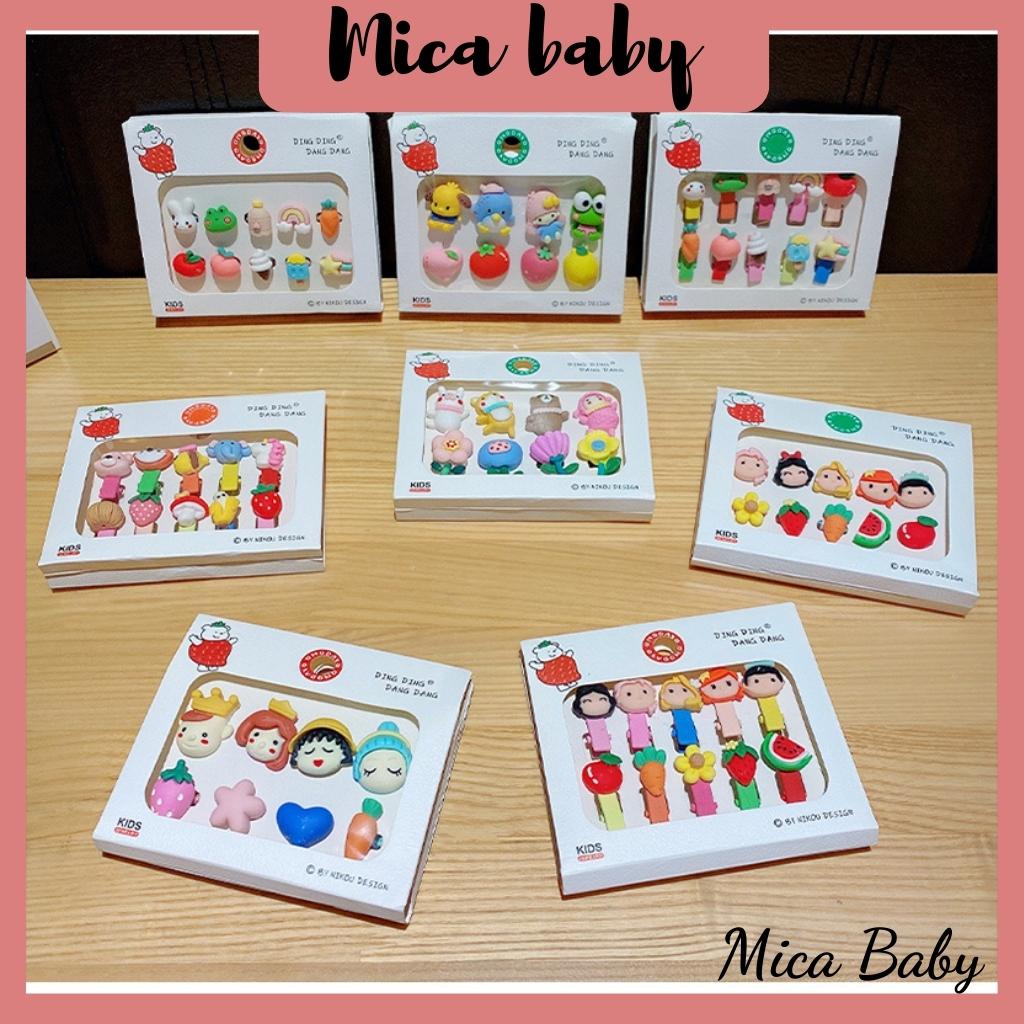 Set kẹp tóc, thun cột tóc cho bé hình động vật nhỏ dễ thương Mica baby KT18