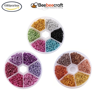 Ready Stock1080pcs 6 Colors 6mm Aluminum Jump Rings Open Jump Rings Connectors for Jewelry Craft