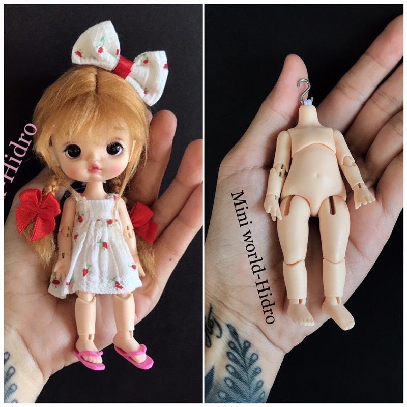 Body thân Búp bê Nude khớp BJD Head ob11