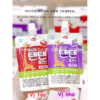 Nước Hồng sâm hoa quả TENTEN Hàn Quốc cho bé mẫu mới 2022[OH BABIES]