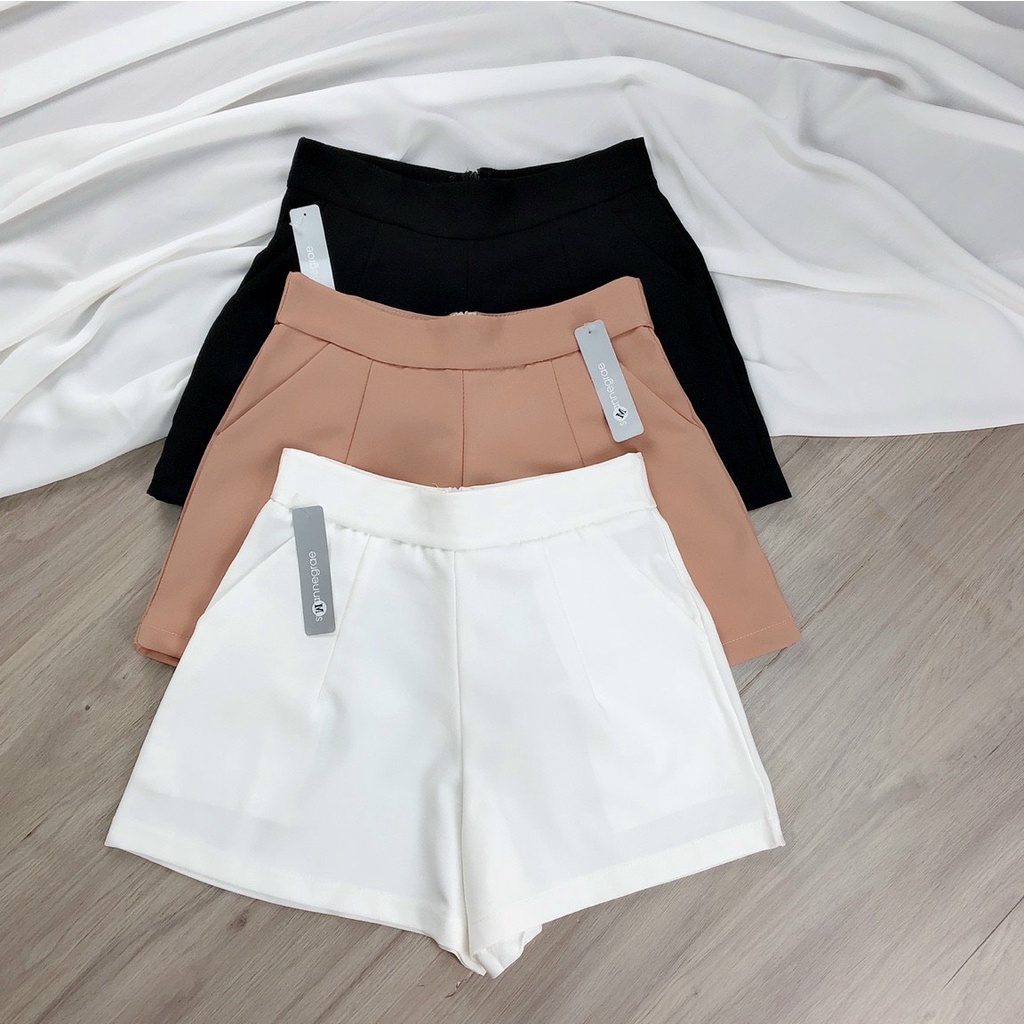 Quần shorts tuyết mưa trơn cực xinh , chất tuyết mưa dày dặn mềm mịn ut