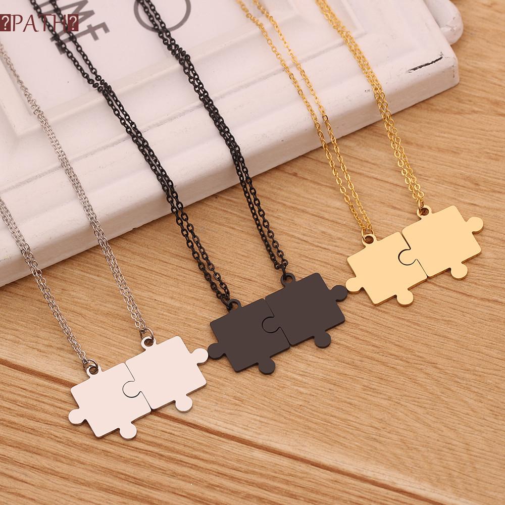 Set 2 Dây Chuyền Mảnh Ghép Hình Miếng Ghép Cho Cặp Đôi