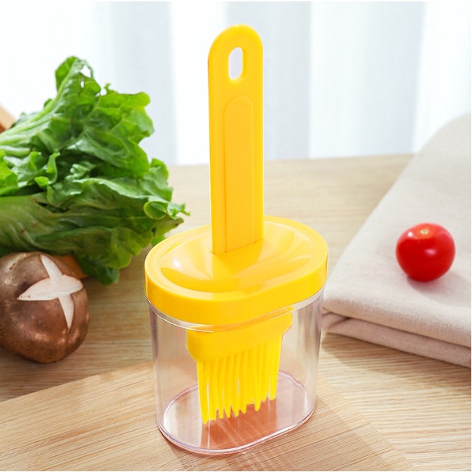 Bình Đựng Dầu Có Nắp Cọ Quét Bằng Silicone Tiện Lợi Dành Cho Nhà Bếp