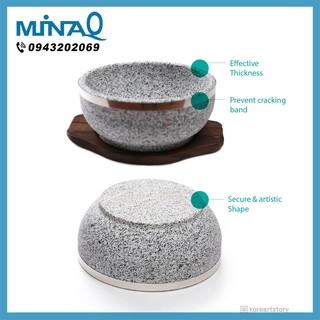 Thố đá hàn quốc làm phở có vân đá
