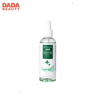 Xịt rửa tay khô bạc hà milaganics 100ml