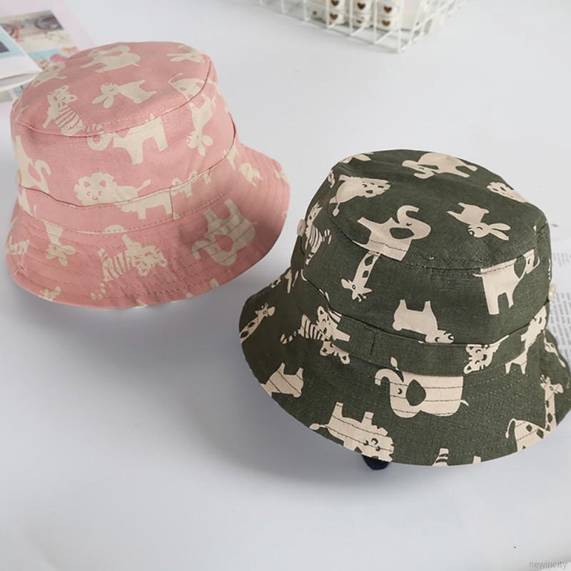 Mũ rộng vành họa tiết hoạt hình dễ thương cho bé