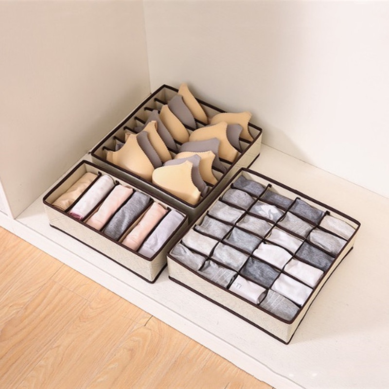 Hộp đựng đồ lót và vớ 6/7/8/24 ô tiện dụng có thể gấp gọn