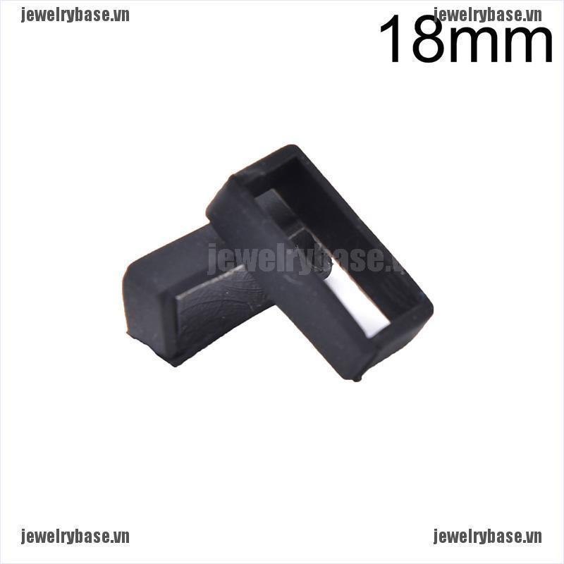 [Jewelry] 2pcs 14mm-26mm Rubber Silicone Watch Band Loop Strap Small Holder Locker Keeper [Basevn]