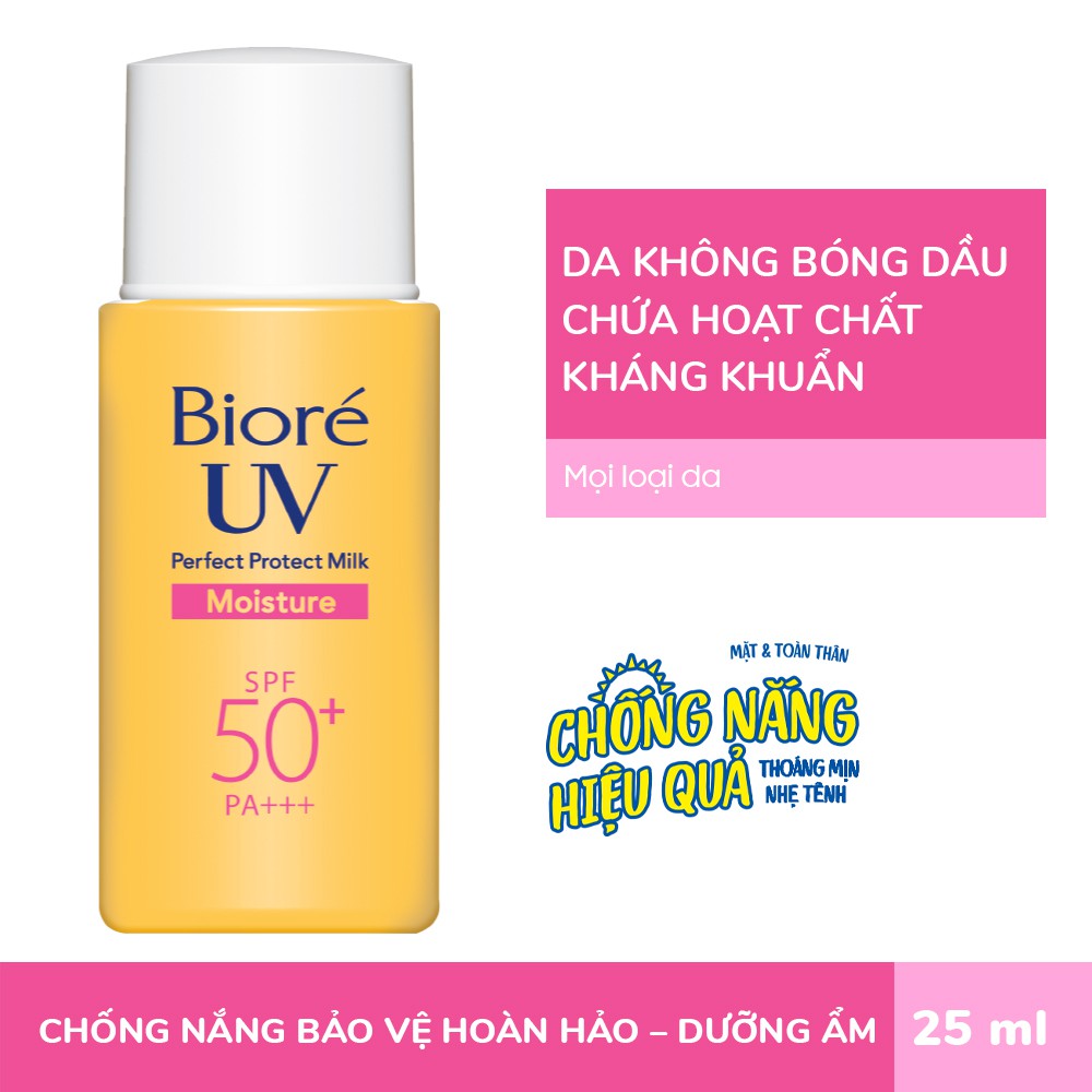  Bioré Sữa Chống Nắng Bảo Vệ Hoàn Hảo DƯỠNG ẨM Biore UV SPF50+/PA+++ 25ML | BigBuy360 - bigbuy360.vn