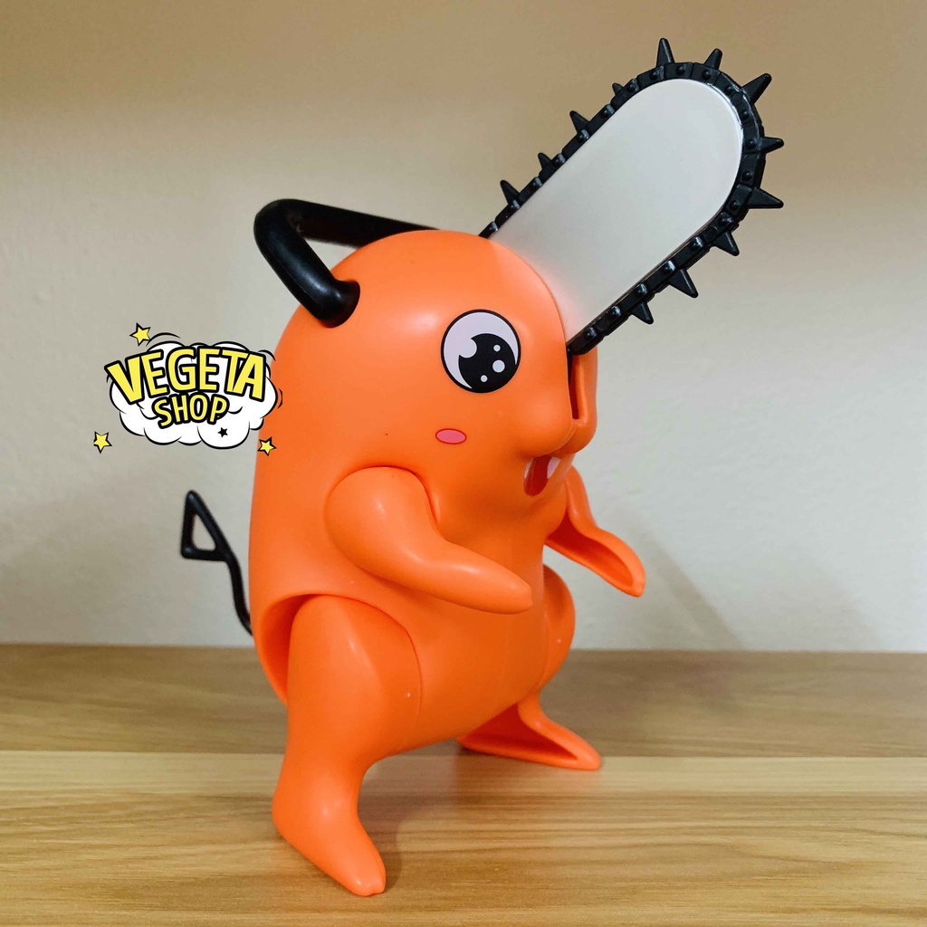 Mô hình Chainsaw Man - Mô hình Pochita Đồ chơi Pochita Denji cử động được tay chân đuôi lưỡi cưa cực dễ thương Cao 15cm