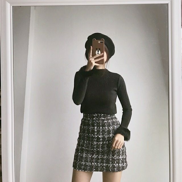 Chân váy dạ dáng chữ A
