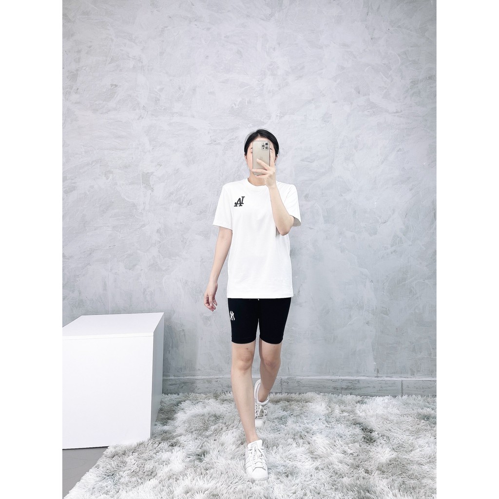 (HÀNG XUẤT XỊN) Áo trắng đơn giản logo thêu 1808 BOSTON TEE WHITE  Made in Cambodia full tag code  Size XS S M L