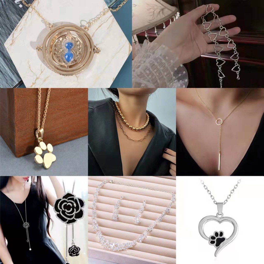 Vòng cổ choker kiểu chuỗi hạt tròn bằng kim loại thời trang cá tính cho nữ