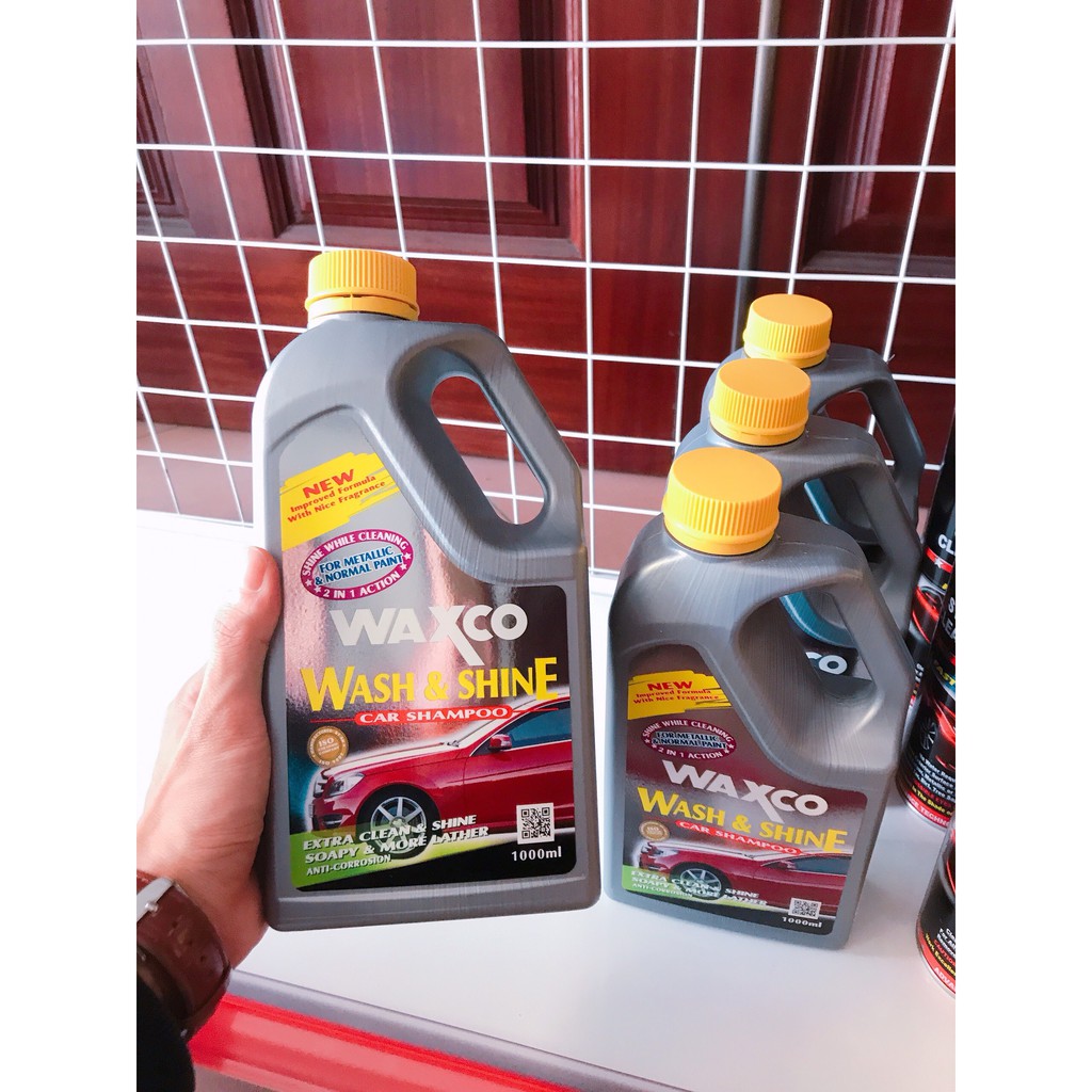 Nước rửa xe Waxco đậm đặc 1L siêu tiết kiệm