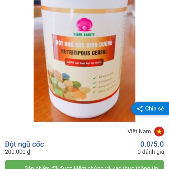 Combo 18 hũ bột ngũ cốc dinh dưỡng