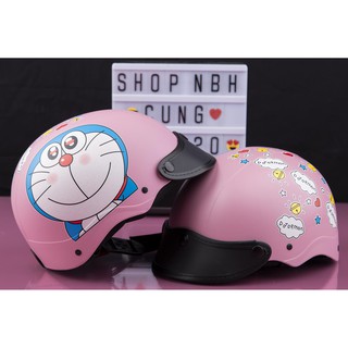 MŨ BẢO HIỂM DORAEMON MẮT LONG LANH