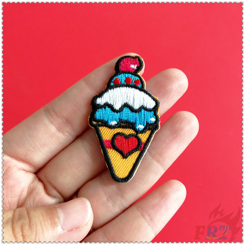 ✿ Miếng Dán Ủi Quần Áo Hình Cây Kem Ngọt Ngào ✿ 1 Sticker Ủi Thêu Hình Huy Hiệu