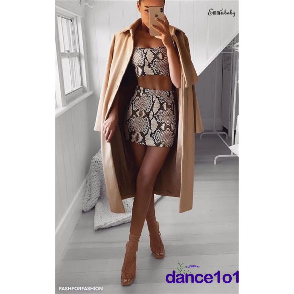 Set áo croptop + Chân váy thời trang nữ tính