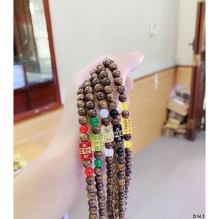 Chuỗi trầm tôc 108 hạt 6 ly mix lu thống omani