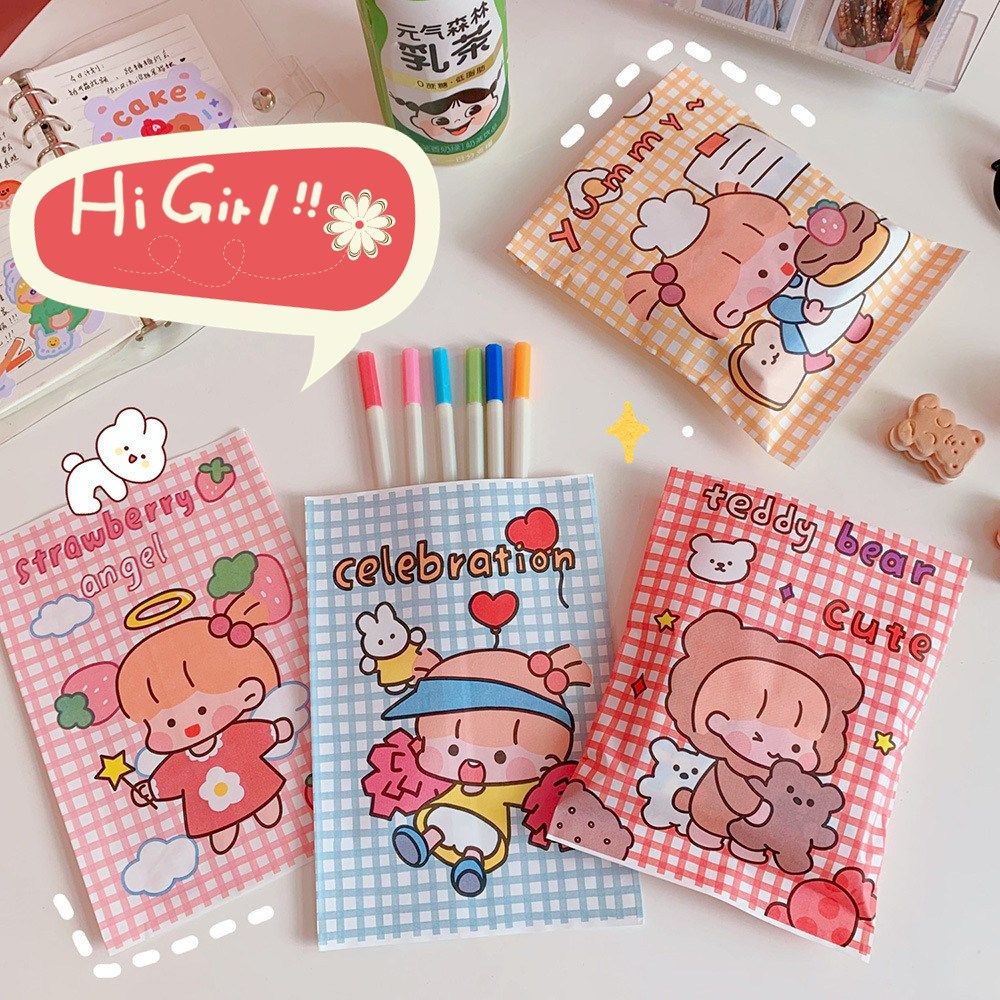 Túi Giấy Đựng Bánh Kẹo In Hình Trái Tim Dễ Thương Phong Cách Hàn Quốc