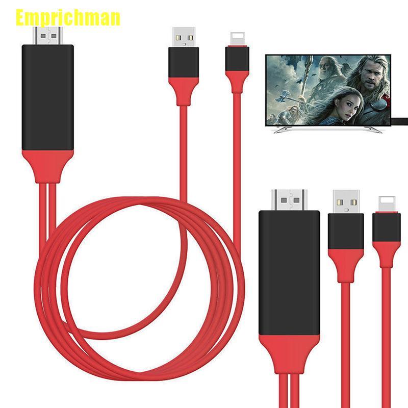 Cáp Chuyển Đổi 8 Pin Lightning Sang Hdmi Tv Av 2m Cho Iphone 7 7 + 6 6s 5 5s Ipad