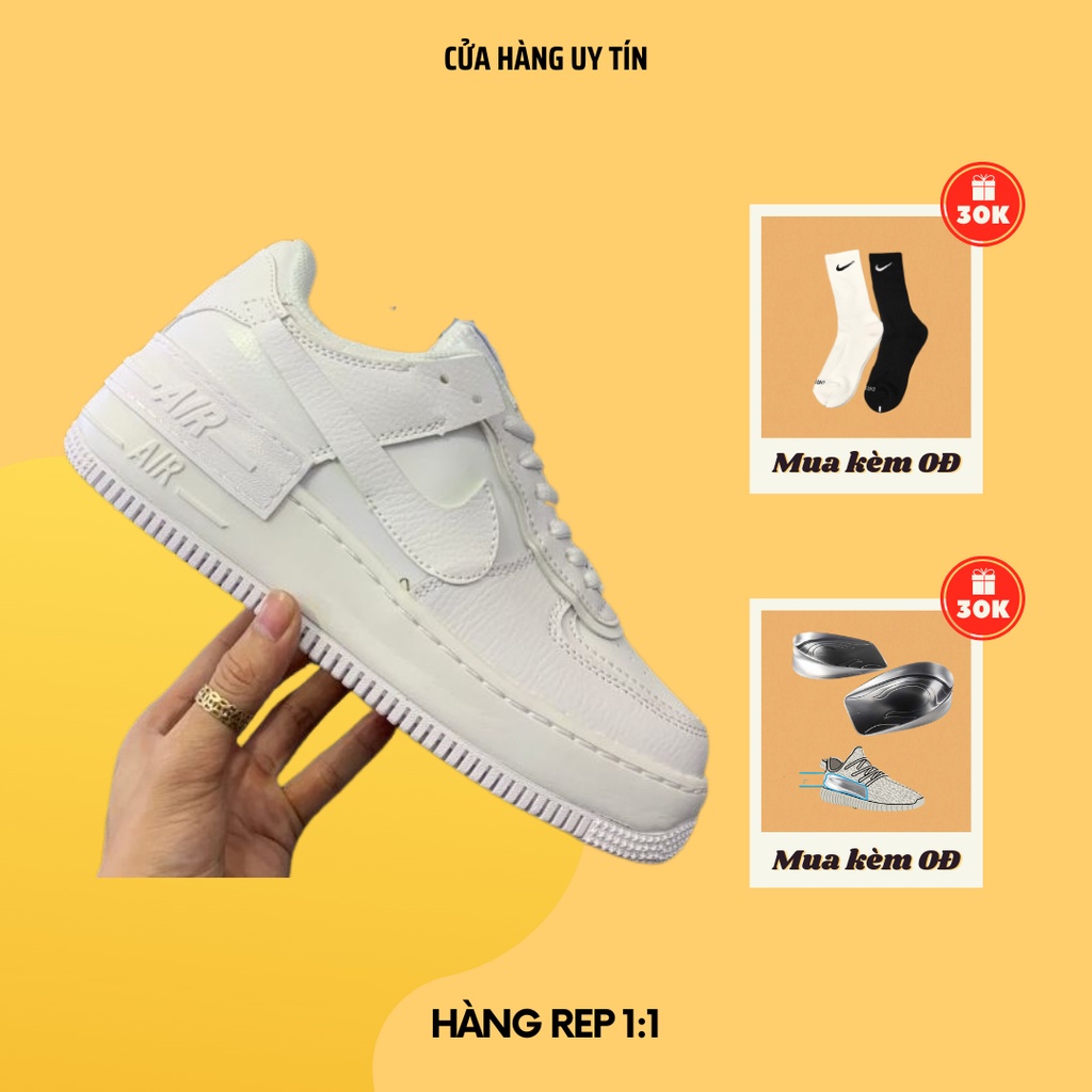 Giày thể thao nam nữ cổ thấp, Nike shadow trắng cổ thấp shopgiayvanbe