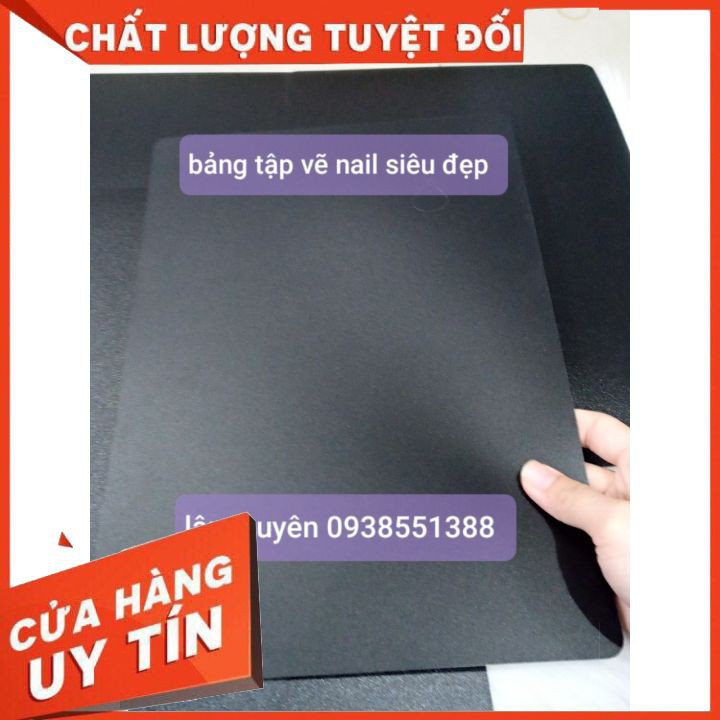 BẢNG ĐEN TẬP VẼ NAIL CỠ LỚN  FREESHIP   thiết kế bản mỏng theo hình chữ nhật với bề mặt mịn, trơn bóng vẫn có độ bám