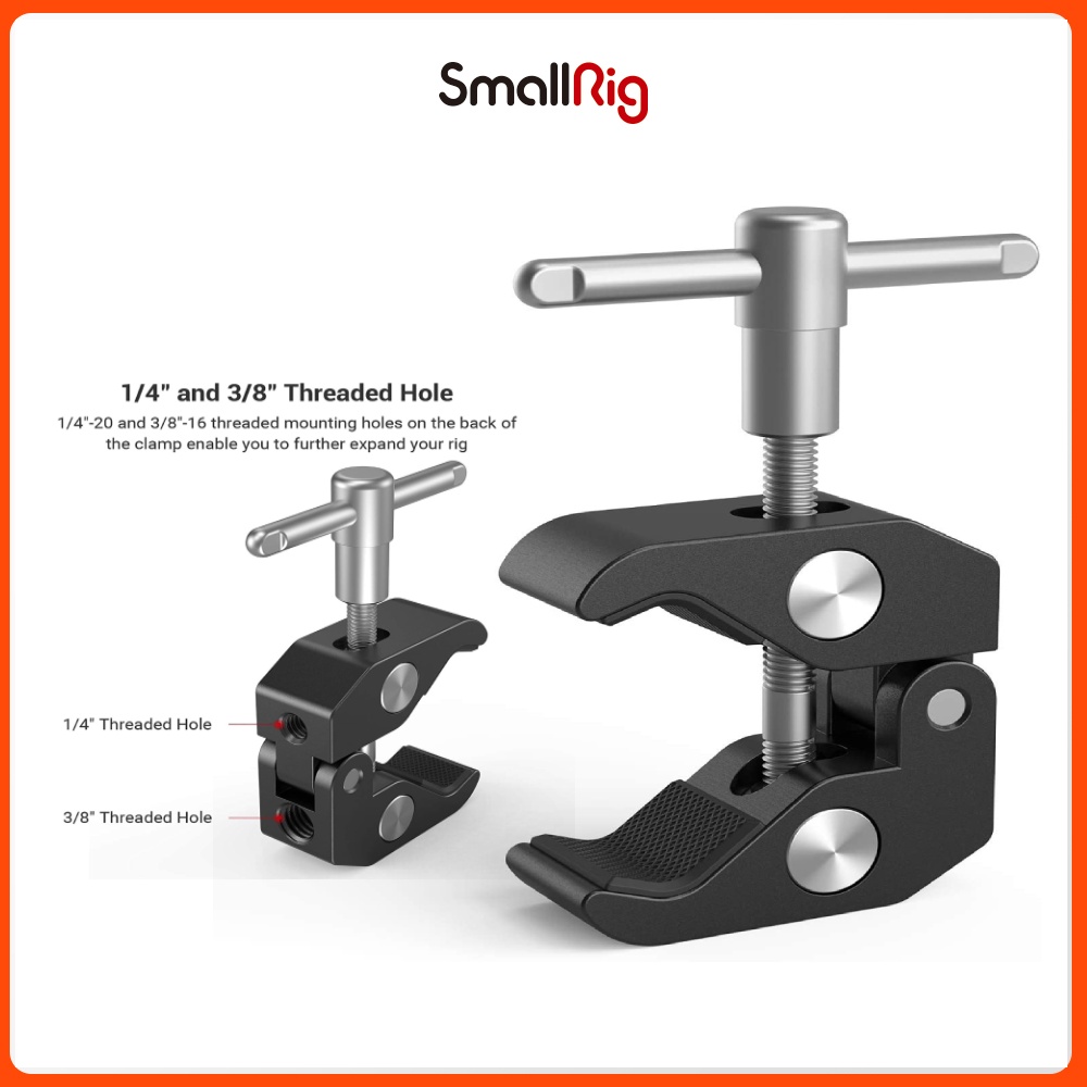 SmallRig Kẹp ren Super 1 / 4 & 3 / 8 cho máy ảnh, đèn, ô, móc, kệ, tấm thủy tinh, thanh chữ thập-735
