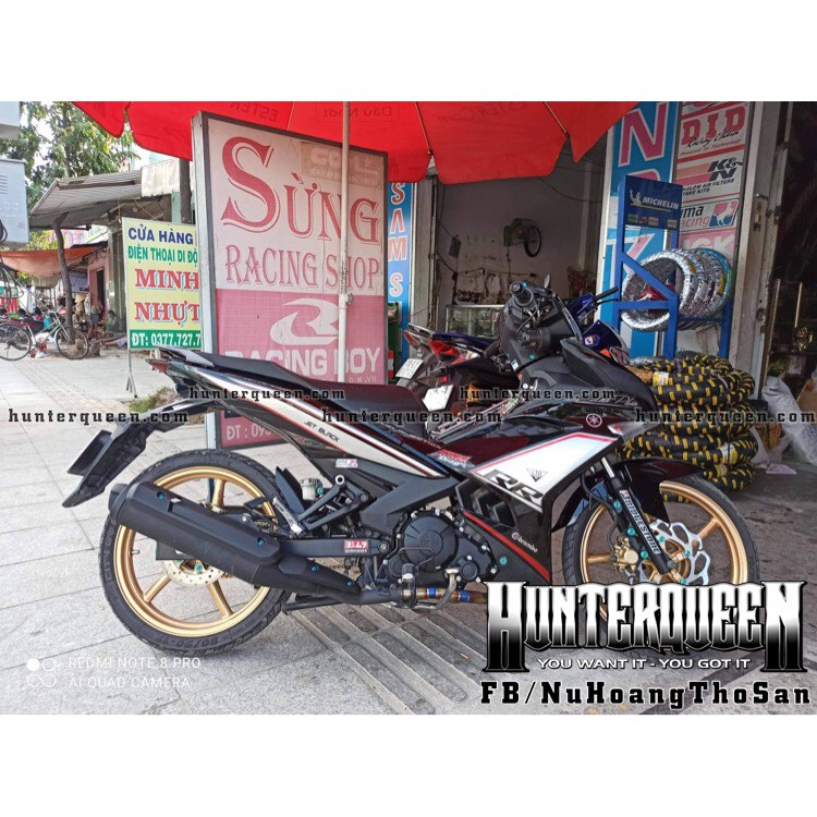 Tem Exciter 150. Tem rời CANDY, chữ RR bạc đỏ, dán xe đen. Xe màu khác vui lòng inbox