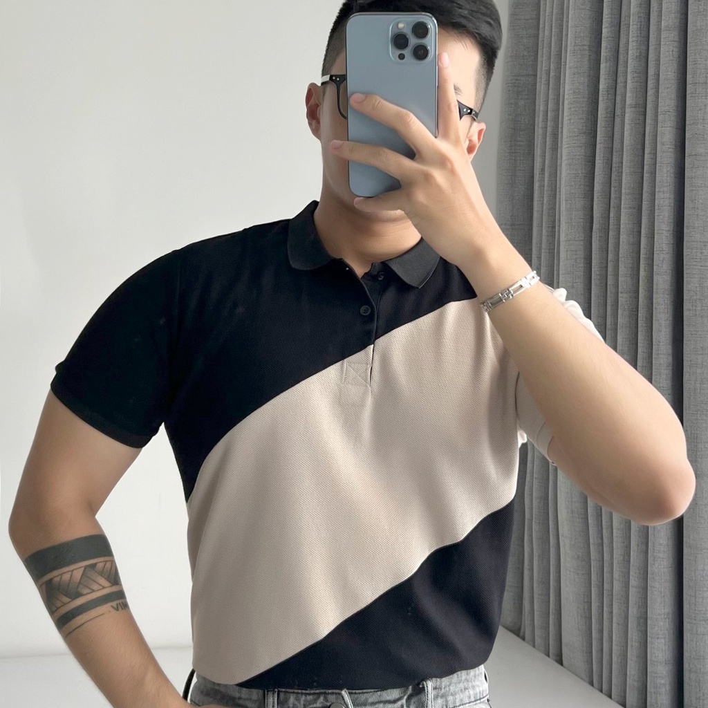 Áo Polo Americus Gosani Nam Phối Viền Xéo Thân Áo